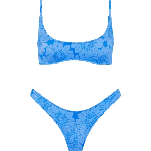Triangl Rina Ocean Floral Bikini Set XS top S bottom noncheeky - Picture 1 of 2